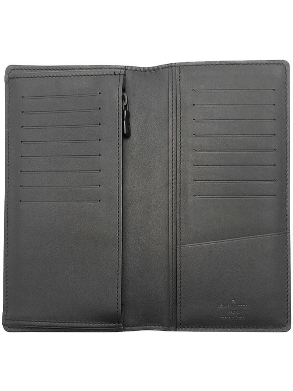 Louis Vuitton Black Long Monogram fold Wallet Brazza Portefeuille Shadow Bi - Picture 3 of 5